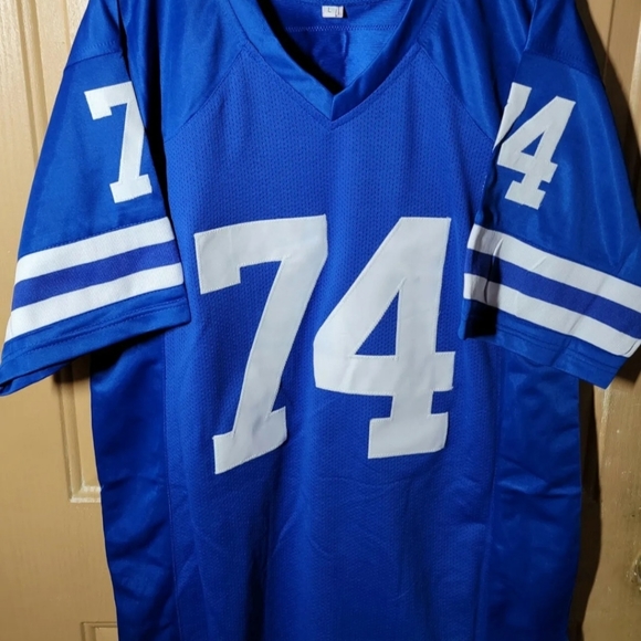 LOS ANGELES RAMS LEGEND #74 MERLIN OLSEN CUSTOM STITCHED JERSEY - Picture 8 of 8